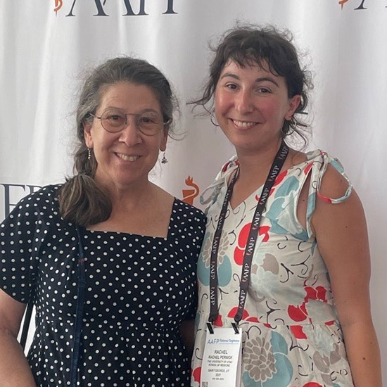 Dr. Rebecca White, formerly Rebecca Pernick, attends FUTURE alongside the future Dr. Rachel Pernick (MS3)